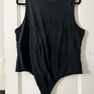 Nuuds Black Sleeveless Fitted Bodysuit